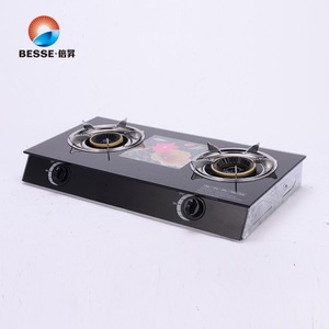 Dual Burner <b>Gas</b> Cooktop with Glass Surface Electronic Ignition <b>Portable</b> Table <b>Stove</b> for Household & Hotel Use - Product Image 4