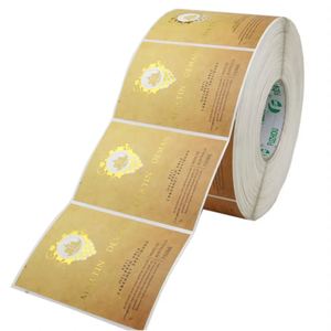 Custom Printed Packaging Adhesive <b>Sticker</b> Printing <b>Roll</b> Label Art Paper <b>Stickers</b> - Product Image 1