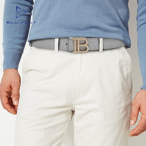 <span class=keywords><strong>Ceinture</strong></span> en cuir Blu Flut pour homme, <span class=keywords><strong>ceinture</strong></span> en cuir de créateur pour homme, boucle en métal en forme de <span class=keywords><strong>B</strong></span>, ceintures personnalisées - Product Image 4