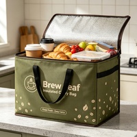 Sac isotherme personnalisé 75L imprimé, grand sac de livraison alimentaire portable, imperméable, pour vin, poisson, bière, sac non tissé, sac isotherme de plage