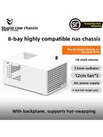 Beniu B8 8-Bay NAS Chassis ATX catu daya besar Matx ketinggian penuh PCIe hitam Server dengan kipas dalam layanan penyimpanan stok