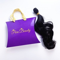 Vente en gros de boîte d'oreiller d'extension de cheveux avec emballage de cheveux Boîtes Bundle de logo personnalisé
