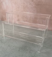 Présentoir de découpe rotatif en acrylique coloré à 4 niveaux, ignifuge, étanche, résistant à l'humidité et durable pour gâteaux et desserts