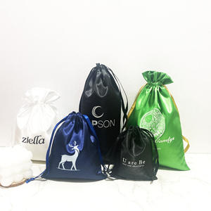 Toptan özel saten ipek İpli çanta takı düğün hediyesi için Logo ile kişiselleştirilmiş toz kılıfı ambalaj - Product Image 5