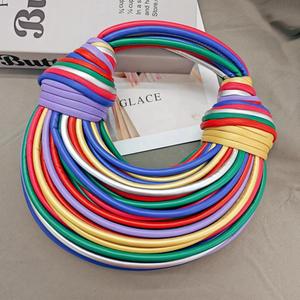 Sacs à main pour femmes Viviblook Z106BG01, sacs en nouilles tissés à la main, nœuds en corde, design luxueux, pochette de soirée - Product Image 4