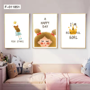 Nordic Nursery <strong>Wall</strong> <strong>Art</strong> with Cute Cartoon Animal Children's Painting Oil Canvas Framed for Baby Room Decoration - Product Image 5