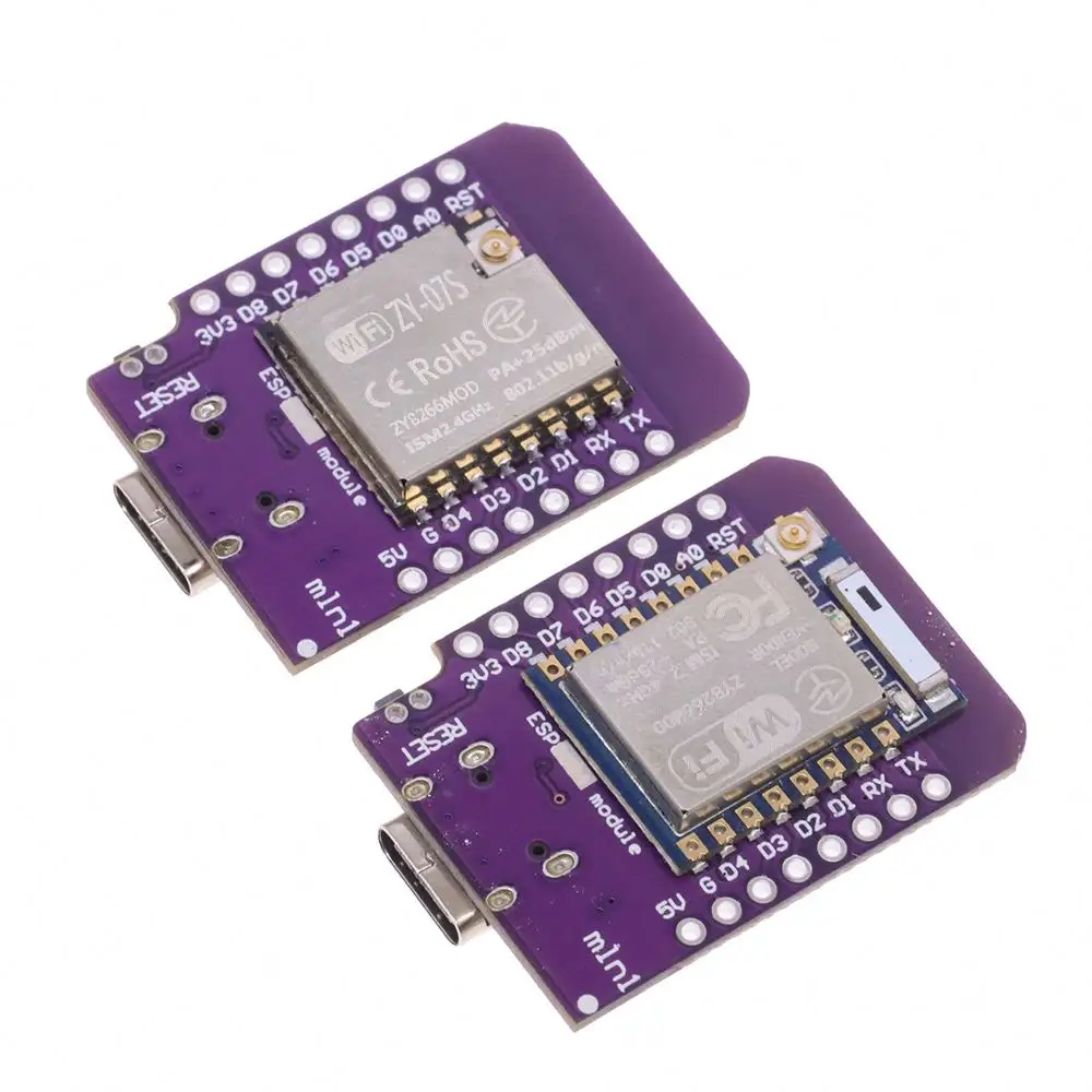 Roarkit D1 TYPE-C Mini ESP8266 ESP-07/07S CH340G USB D1 Mini WIFI papan pengembangan D1 Mini NodeMCU Lua IOT Board 3.3V dengan pin