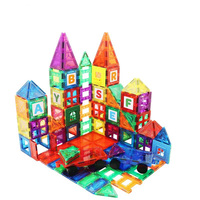 60pcs Mainan Edukasi Dini Anak-Anak, Puzzle Magnetik, Balok Konstruksi