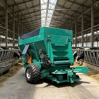 Épandeur de compost et d'engrais robuste à remorque, entraîné par tracteur, pour l'élevage