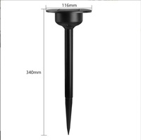 Lampe solaire d'extérieur IP65 en acrylique, à poser au sol, veilleuse pour petit jardin, décoration de cour, étanche, faisceau 360°, piles AA