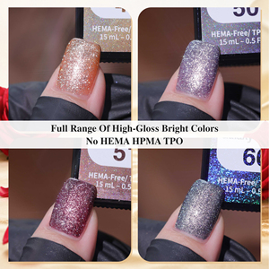 OEM ODM Personnalisé 60 Couleurs Vernis Gel UV Effet Œil de Chat Magnétique Néon Pailleté Longue Durée Brillant Kit Manucure Professionnel pour Salon - Product Image 5