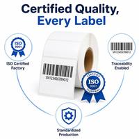 Rouleau d'étiquettes thermiques sensibles à la chaleur et résistantes à l'huile 4"X4" – Autocollants en papier adhésif conformes ISO pour traçabilité et codes-barres – Approvisionnement standardisé