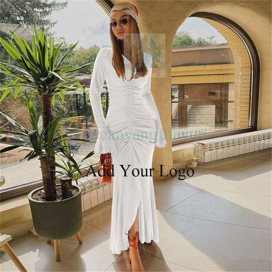 ruched flare dress Empire waist ruched flare gown – Olvi's Lace main image 0