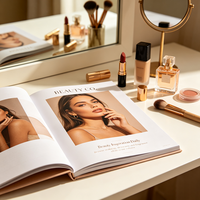 Services d'impression offset personnalisés pour livres reliés ; Reliure personnalisée à la papillonnière pour brochures cosmétiques haut de gamme