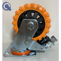 Roulettes industrielles 4 5 6 8 pouces Roulette pivotante robuste sans verrouillage pour l'extérieur