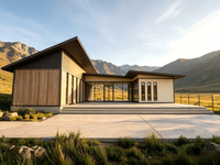 116 ㎡   Villa modulaire de vacances en bord de mer, cour privée, structure résistante aux intempéries