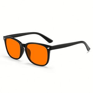 Lunettes d'ordinateur anti-lumière bleue avec verres teintés rouge orangé, personnalisables avec logo, pour hommes et femmes, collection mode 2025 - Product Image 4