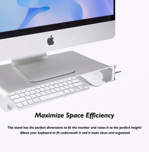 Aluminium Monitor Stand Riser Uitschuifbare Desktop Organizer Voor Bureau Of Tafel Kantoor <span class=keywords><strong>Computer</strong></span> Organizer - Product Image 4