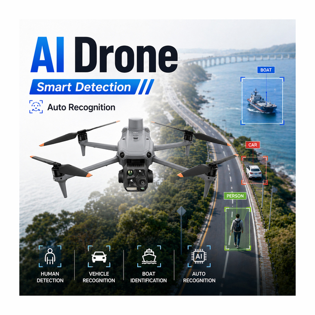 MATRICE 4T AI Thermal Drone with Smart Detection Multi Sensor System Long Endurance for Industrial Inspection & Applications