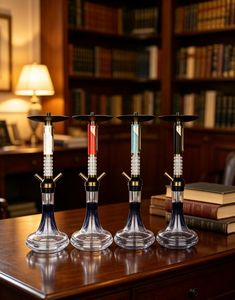 Set de Shisha de Vidrio Moderno con Logotipo Personalizado, Pipa de Aluminio para Fumar con Manguera y Cazoleta, Ideal para Regalo - Product Image 3