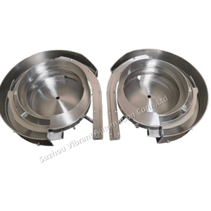 Bols doubles en acier inoxydable 304 personnalisés pour système d'alimentation automatisé, deux bols d'alimentation vibrante - Product Image 1