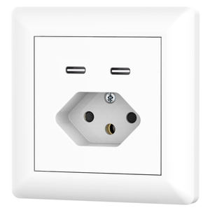 Prise murale LEISHEN Factory Suisse avec USB 250V 10A 2 USBC 5V 3.4A, interrupteur, prise de courant, prise murale française - Product Image 2