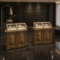 Vitrine à bijoux en verre sur mesure avec éclairage LED, finition polie, durable, étanche, pour magasin de bijoux, vente en gros