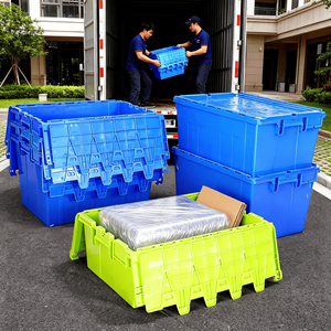 Bacs de stockage et de déménagement en plastique recyclable, robustes, empilables et emboîtables, pour entrepôt, location et réutilisation - Product Image 3