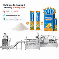 Ligne d'emballage multi-voies à haute vitesse pour poudre de probiotiques avec scellage arrière à 5 voies et machine de mise en carton
