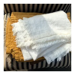Tersedia selimut Linen putih lembut mewah dengan Linen Eropa terbaik