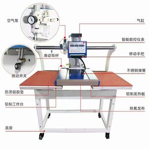Máquina de transferencia de calor neumática automática de gran formato 40*60cm para ropa estaciones dobles nueva condición - Product Image 5