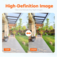 Cámara de Video Inalámbrica WiFi de Doble Lente para Interiores y Exteriores, Seguimiento Automático, Seguridad, Cámara PTZ H.265