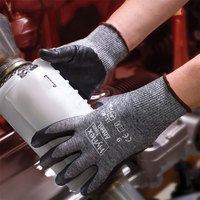 Ansell HyFlex 11-801 Gants en nylon gris avec mousse et revêtement en nitrile 13 gants de poignet en tricot