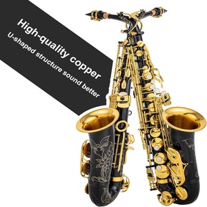 Saxofón Alto de Latón Modelo 82Z en Mi Bemol con Acabado en Níquel Negro y Dorado y Superficie Niquelada, Suministro Transfronterizo - Product Image 4
