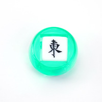 Vente en gros de dés de mahjong en acrylique dorés à paillettes de 22 mm, avec indicateur de direction du vent à angle droit, pour 4 joueurs, usage domestique et professionnel