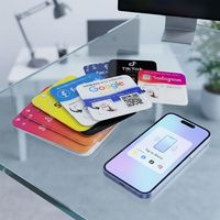 Échantillon gratuit - Étiquette NFC personnalisée avec code QR dynamique pour les avis Google, plaque d'avis Google pour les restaurants