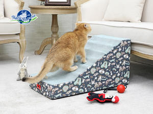 Escaleras para Mascotas Cuadradas de Primera Calidad, Duraderas, Antideslizantes, con Espuma Viscoelástica Ortopédica y Funda Extraíble para Camas Altas - Product Image 3