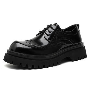 2025 New Trend Fashion Thick-soled Height-increasing <b>Men</b> Wedding <b>Shoes</b> Large Size Round Toe Formal Leather <b>Shoes</b> Dress <b>Shoes</b> - Product Image 5