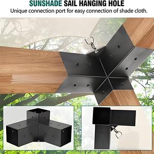 Nhà Máy Bán buôn kim loại pergola Bolt Kit thép núi <span class=keywords><strong>Bracket</strong></span> woodworks pergola Kit chân đế - Product Image 5