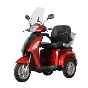 Tricycle à deux places TVS avec volant, motos électriques, adapté aux personnes handicapées, deux roues avant - Product Image 1