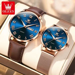 Reloj de Pulsera para Parejas 2920 Fashion China Lovers, Correa de Cuero Genuino, Resistente al Agua, con Calendario, Bajo MOQ, de Fábrica - Product Image 4