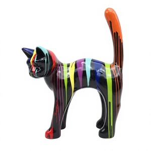 Escultura de Gato de Resina Personalizada, Figura de Animal Pintada a Mano para Decoración de Hogar, Jardín y Patio - Product Image 4