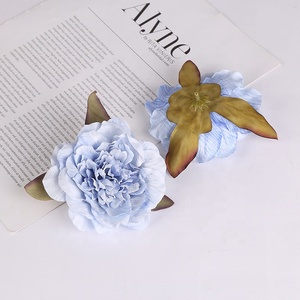 9cm Têtes De Fleurs Toile De Fond De Mariage DIY Décor Rouge Rose Blanc Soie Fleur Artificielle Tête De Pivoine pour La Décoration De Mariage Avec Feuille - Product Image 3