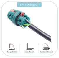 Câble d'alimentation étanche en cuivre M20 à 2 conducteurs, prise d'aviation en nylon mâle IP68 25A 450V, connecteur de charge résistant aux hautes températures