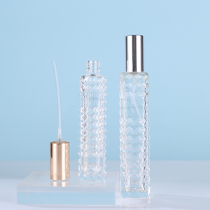 थोक कस्टम खाली ग्लास इत्र की बोतलें 20 मिलीलीटर 35 मिलीलीटर अनियमित आकार लक्जरी ब्रांड पैकेजिंग के लिए पंप स्प्रेयर के साथ - Product Image 1