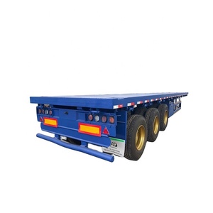 Prix d'usine Fudeng Semi-<span class=keywords><strong>remorque</strong></span> plateau en acier 20 pieds 40 pieds Capacité 25-30 tonnes Suspension mécanique 3 <span class=keywords><strong>essieux</strong></span> <span class=keywords><strong>Remorque</strong></span> porte-conteneurs - Product Image 1