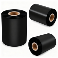 Rubans d'impression par transfert thermique en PVC PET noir mat argenté/blanc brillant compatibles OKI HP TQR-301 pour imprimante d'étiquettes