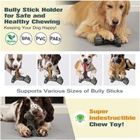 Support pour bâtonnets à mâcher et jouet congelé 2-en-1 pour grands chiens agressifs – Jouet à mâcher durable pour chien qui réduit l'anxiété et prévient l'étouffement