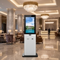 Kiosque d'auto-enregistrement pour hôtel de 32 pouces avec Android RK3288, caméra binoculaire, imprimante de reçus et distributeur de cartes de chambre OEM