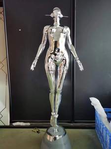 Escultura de robot de acción para mujer, escultura de estatua de luz de fibra de vidrio para decoración interior, regalo creativo, gran oferta, Colección <span class=keywords><strong>2022</strong></span> - Product Image 5